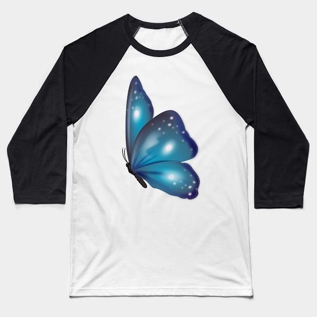 Colorful Butterfly Baseball T-Shirt by Pet & Nature Lovers